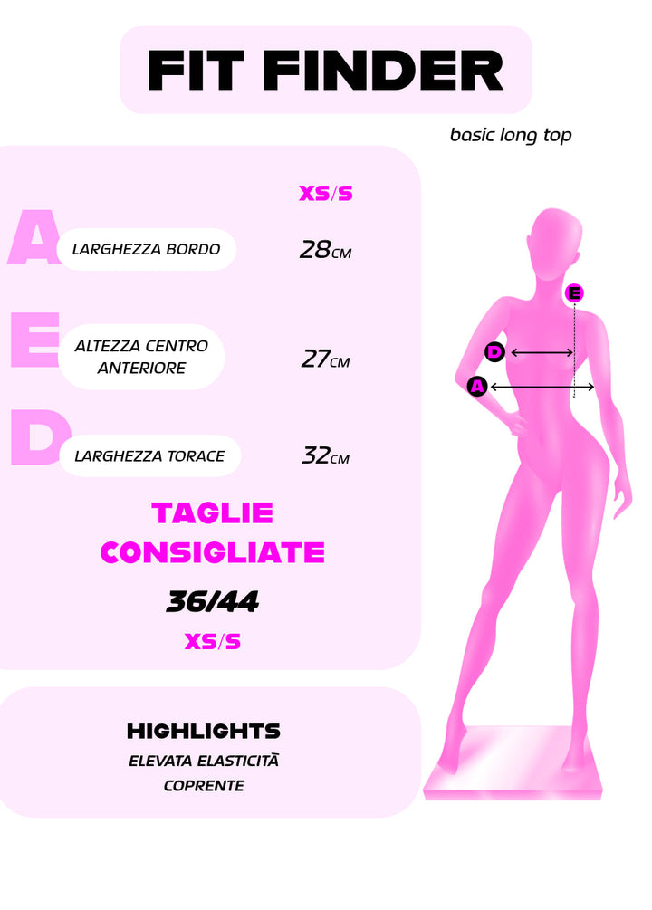 Basic Long Top - Rosa Shock