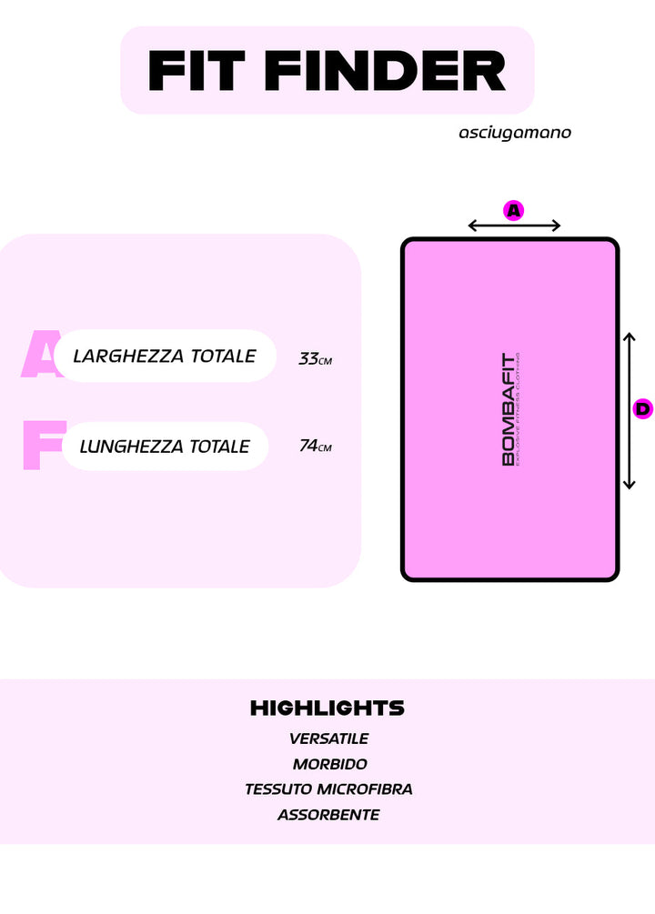 Bombafit Asciugamano da Palestra - Nero
